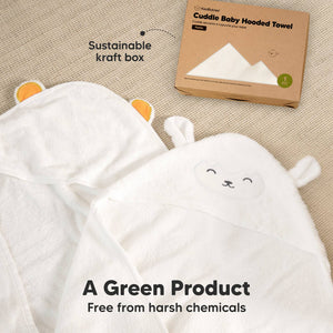 KeaBabies Cuddle Baby Lamb Hooded Towel