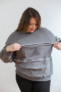Relaxed Fit Invisible Zipper Breastfeeding Sweatshirt
