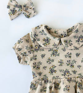 Violetta Floral Romper w/Bow