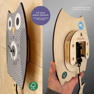 Baseball Pendulum Clock - Wood