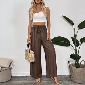 Flowy Embroidered Wide Leg Pants