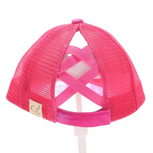 C.C Beanie Kids' Tie Dye Criss-Cross High Ponytail Baseball Cap
