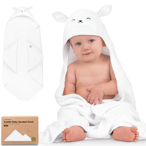 KeaBabies Cuddle Baby Lamb Hooded Towel
