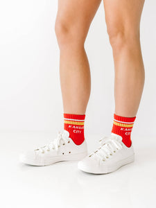 Kansas City Crew Socks - Red w/ Gold & White