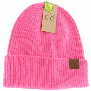 C.C Beanie Unisex Soft Ribbed Cuff Beanie