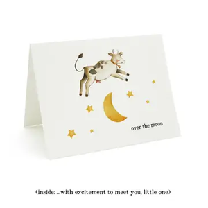 Over the Moon Baby Shower Card